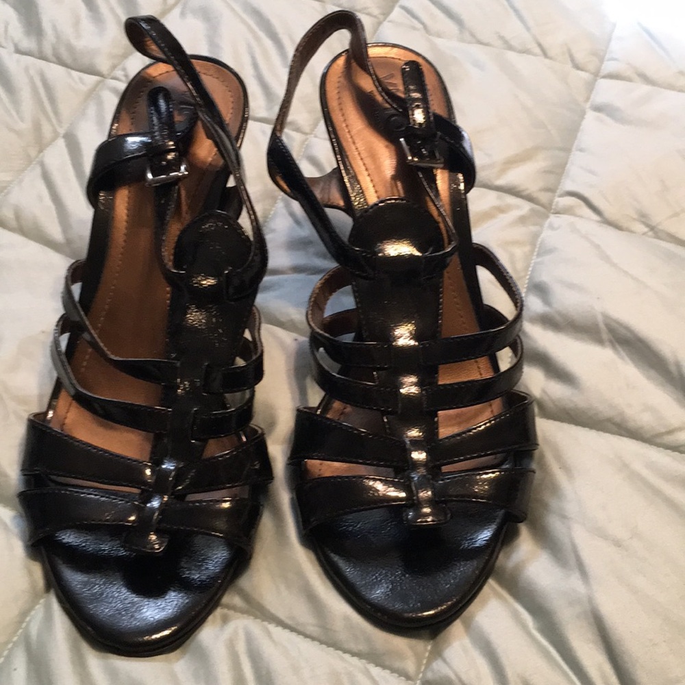 Black gladiator heels